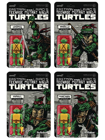 Teenage Mutant Ninja Turtles ReAction Mirage Variant PX Previews Exclusive Boxed Set of 4 Figures Gallery Image 2