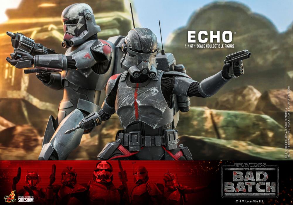 Echo Bad Batch – Figurine Hot Toys 1/6, Star Wars, Neuve