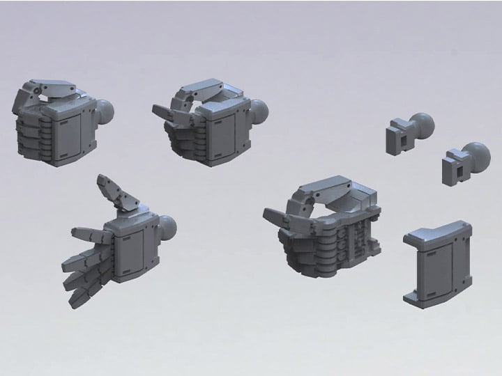 Builders Parts HD 1/144 MS Hand 01 (E.F.S.F. Dark Gray) Gallery Image 1