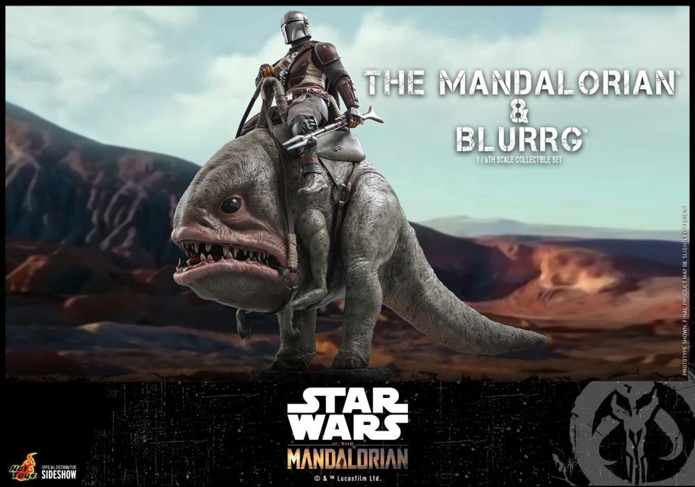 The Mandalorian TMS046 The Mandalorian and Blurrg 1/6th Scale Collectible Figure Set Gallery Image 8