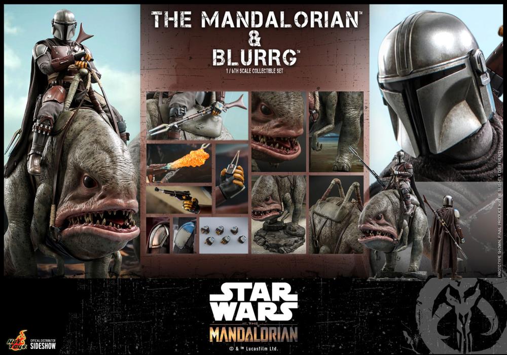 The Mandalorian TMS046 The Mandalorian and Blurrg 1/6th Scale Collectible Figure Set Gallery Image 18