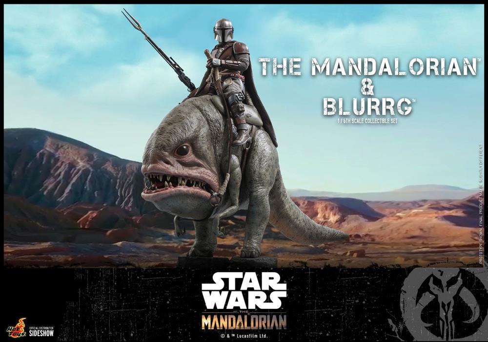 The Mandalorian TMS046 The Mandalorian and Blurrg 1/6th Scale Collectible Figure Set Gallery Image 7