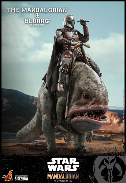 The Mandalorian TMS046 The Mandalorian and Blurrg 1/6th Scale Collectible Figure Set Gallery Image 6