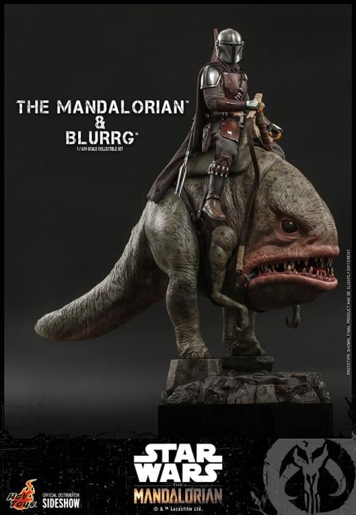 The Mandalorian TMS046 The Mandalorian and Blurrg 1/6th Scale Collectible Figure Set Gallery Image 12