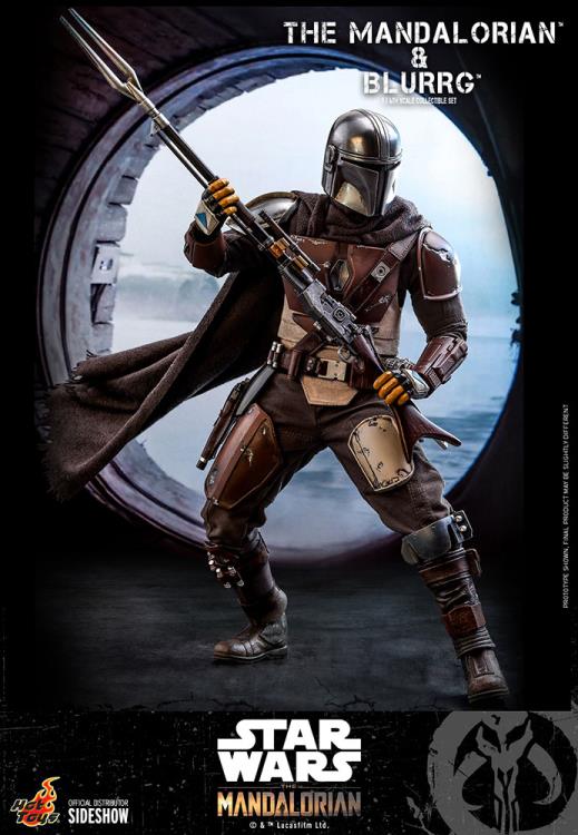 The Mandalorian TMS046 The Mandalorian and Blurrg 1/6th Scale Collectible Figure Set Gallery Image 13