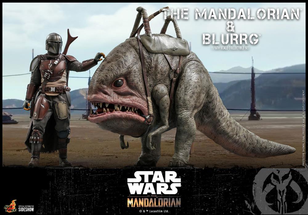 The Mandalorian TMS046 The Mandalorian and Blurrg 1/6th Scale Collectible Figure Set Gallery Image 10
