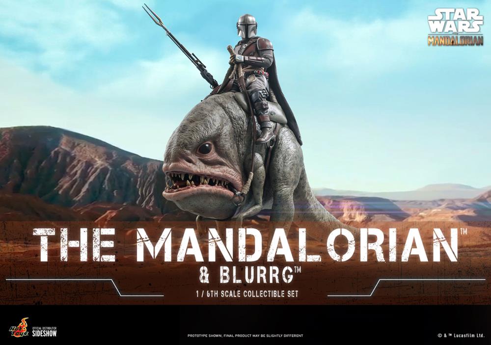 The Mandalorian TMS046 The Mandalorian and Blurrg 1/6th Scale Collectible Figure Set Gallery Image 3