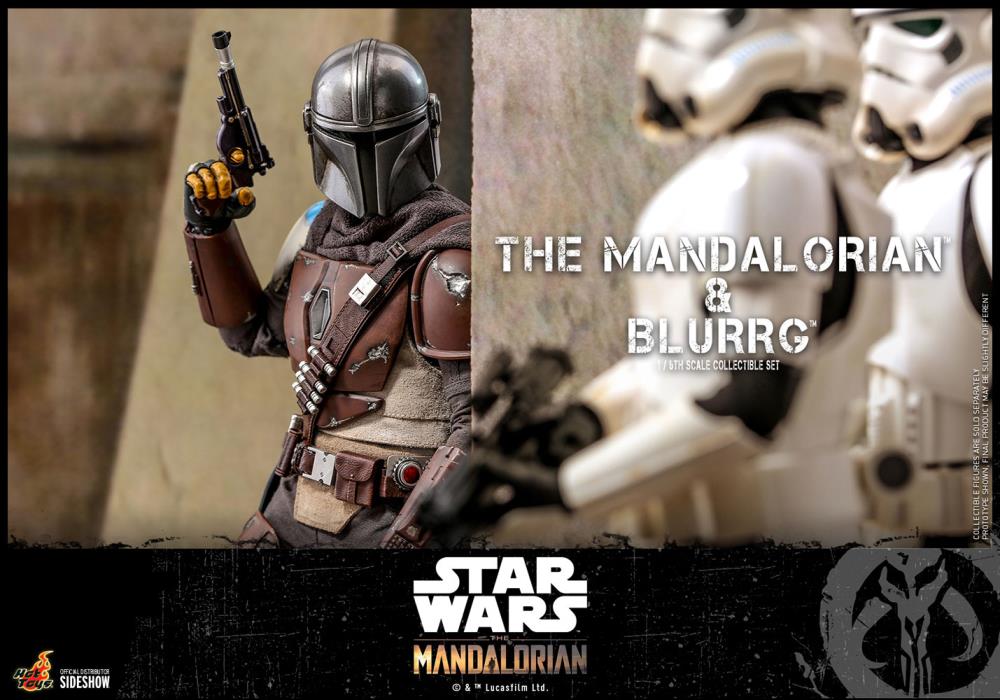 The Mandalorian TMS046 The Mandalorian and Blurrg 1/6th Scale Collectible Figure Set Gallery Image 17