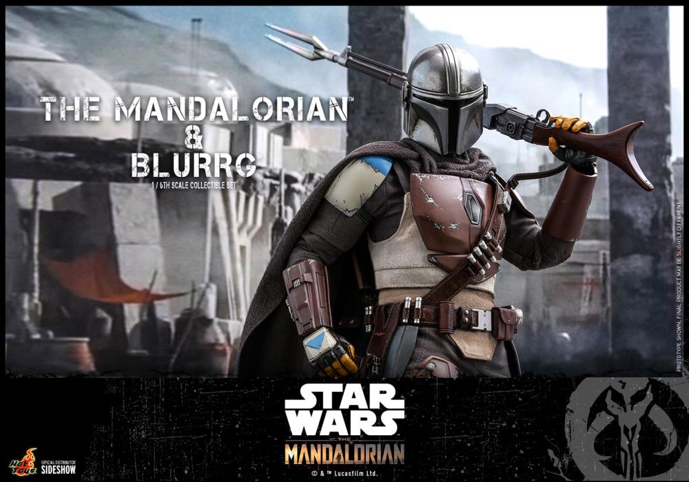 The Mandalorian TMS046 The Mandalorian and Blurrg 1/6th Scale Collectible Figure Set Gallery Image 15