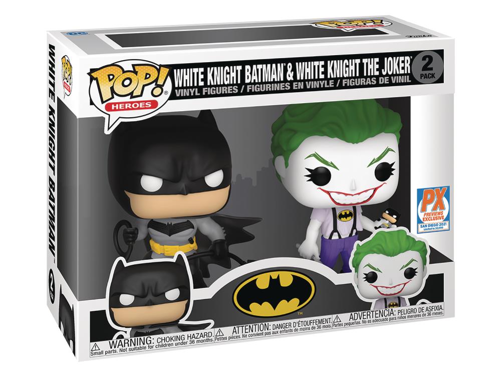 Pop! Heroes: Batman: White Knight - Batman & The Joker SDCC 2021 Exclusive Two-Pack Gallery Image 3