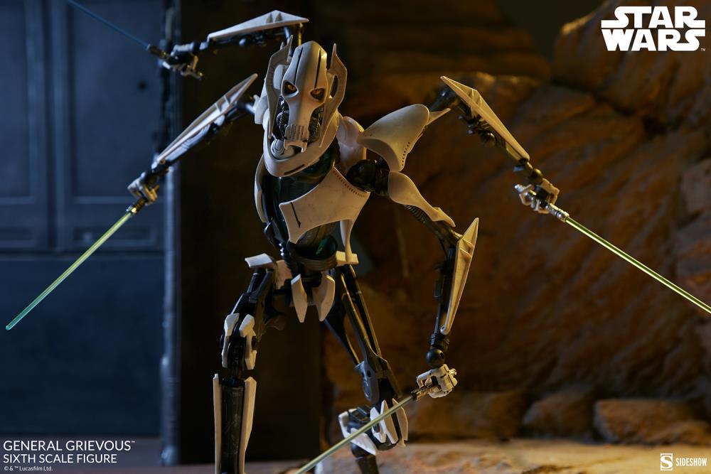 Star Wars General Grievous 1/6 Scale Collectible Figure Gallery Image 4