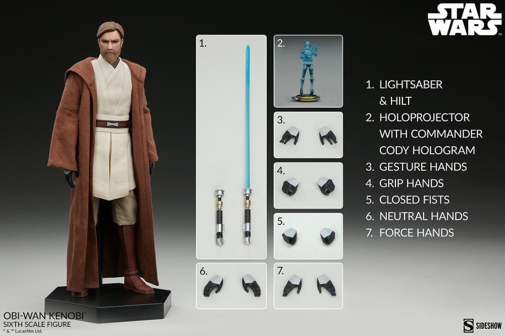 Star Wars: The Clone Wars Obi-Wan Kenobi 1/6 Scale Figure Gallery Image 22