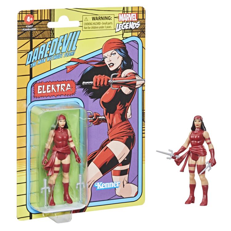 Marvel Legends Retro Collection 3.75" Elektra Action Figure Gallery Image 5