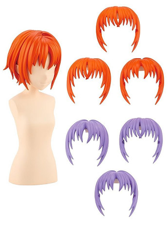 Sousai Shoujo Teien After School Purple & Orange Short Wig (A) 1/10 Scale Accessory Set Gallery Image 2