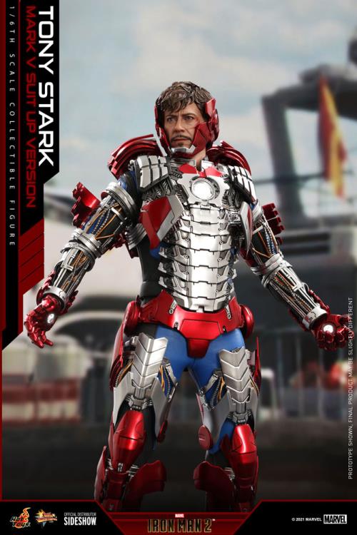 Iron Man 2 MMS599 Tony Stark (Mark V Suit Up Ver.) 1/6th Scale Collectible Figure Gallery Image 10