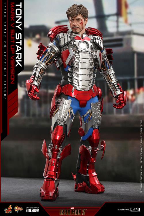 Iron Man 2 MMS599 Tony Stark (Mark V Suit Up Ver.) 1/6th Scale Collectible Figure Gallery Image 6