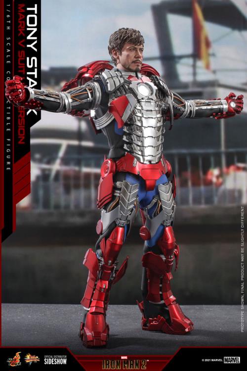 Iron Man 2 MMS599 Tony Stark (Mark V Suit Up Ver.) 1/6th Scale Collectible Figure Gallery Image 5