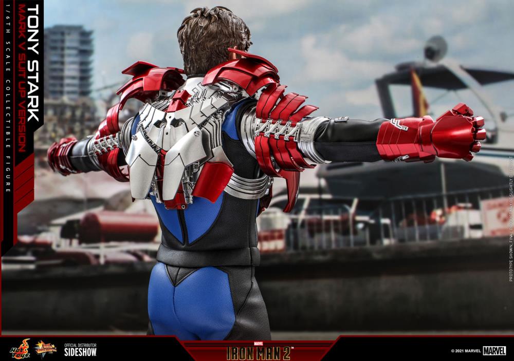 Iron Man 2 MMS599 Tony Stark (Mark V Suit Up Ver.) 1/6th Scale Collectible Figure Gallery Image 13