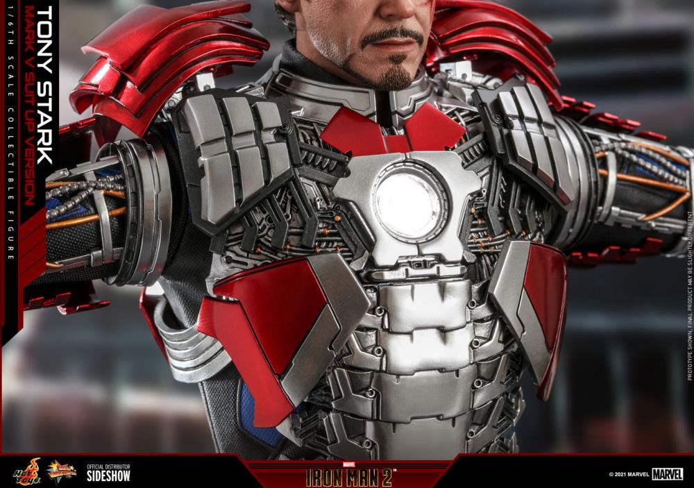 Iron Man 2 MMS599 Tony Stark (Mark V Suit Up Ver.) 1/6th Scale Collectible Figure Gallery Image 14