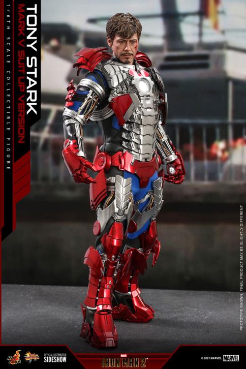 Iron Man 2 MMS599 Tony Stark (Mark V Suit Up Ver.) 1/6th Scale Collectible Figure Gallery Image 7