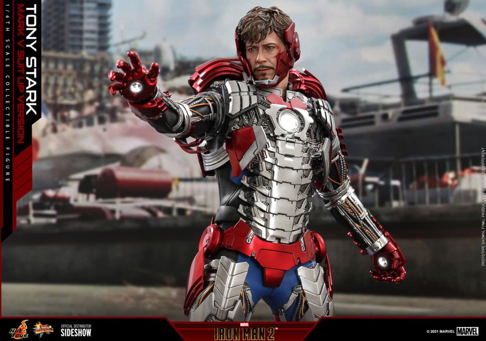 Iron Man 2 MMS599 Tony Stark (Mark V Suit Up Ver.) 1/6th Scale Collectible Figure Gallery Image 12