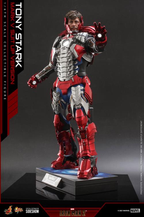 Iron Man 2 MMS599 Tony Stark (Mark V Suit Up Ver.) 1/6th Scale Collectible Figure Gallery Image 20