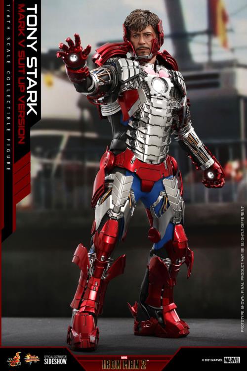 Iron Man 2 MMS599 Tony Stark (Mark V Suit Up Ver.) 1/6th Scale Collectible Figure Gallery Image 8