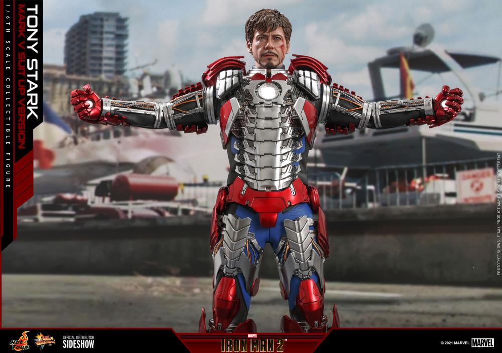 Iron Man 2 MMS599 Tony Stark (Mark V Suit Up Ver.) 1/6th Scale Collectible Figure Gallery Image 11