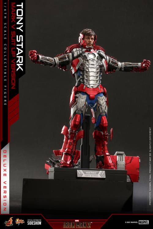 Iron Man 2 MMS600 Tony Stark (Mark V Suit Up Ver.) Deluxe 1/6th Scale Collectible Figure Gallery Image 5