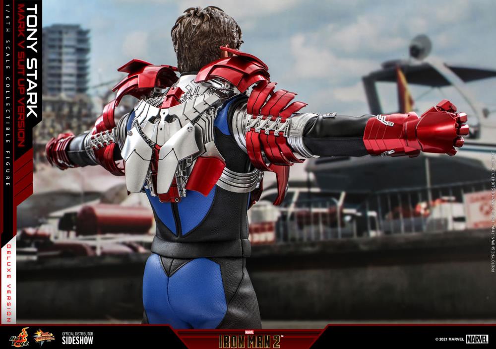 Iron Man 2 MMS600 Tony Stark (Mark V Suit Up Ver.) Deluxe 1/6th Scale Collectible Figure Gallery Image 14