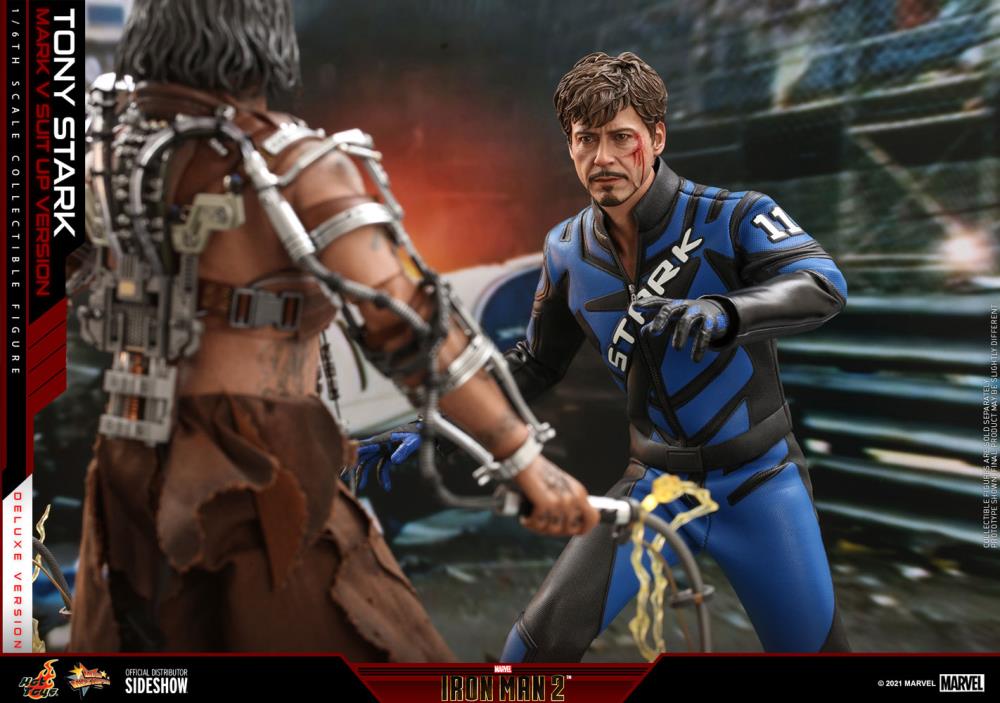 Iron Man 2 MMS600 Tony Stark (Mark V Suit Up Ver.) Deluxe 1/6th Scale Collectible Figure Gallery Image 17