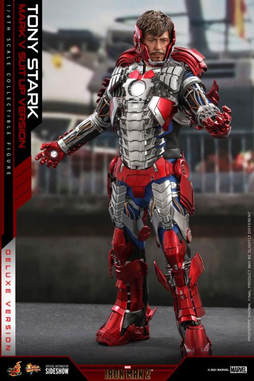 Iron Man 2 MMS600 Tony Stark (Mark V Suit Up Ver.) Deluxe 1/6th Scale Collectible Figure Gallery Image 8