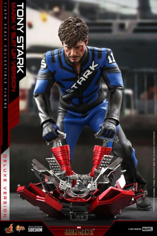 Iron Man 2 MMS600 Tony Stark (Mark V Suit Up Ver.) Deluxe 1/6th Scale Collectible Figure Gallery Image 11