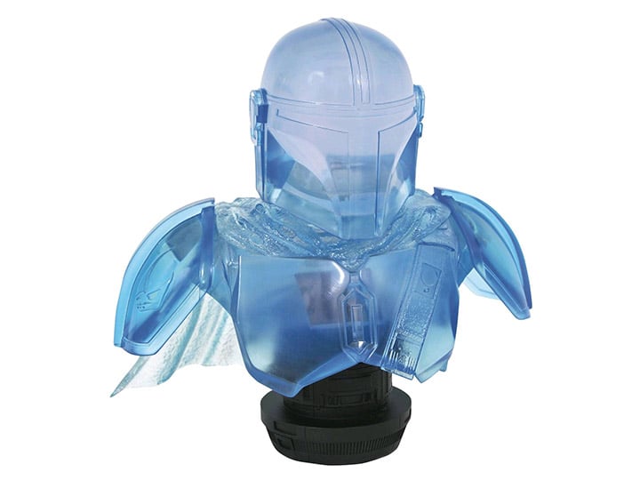 Star Wars Legends in 3D The Mandalorian (Hologram) SDCC 2021 Exclusive 1/2 Scale Bust Gallery Image 1
