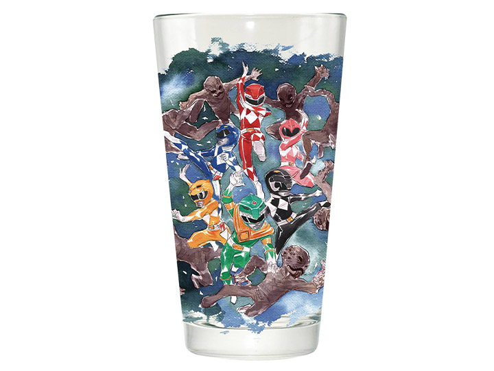 Mighty Morphin Power Rangers Watercolor Pint Glass PX Previews Exclusive Gallery Image 1