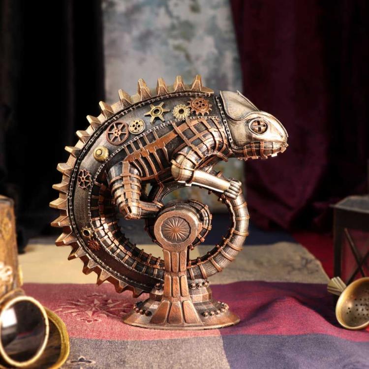 Steampunk Mechanical Chameleon Figurine Gallery Image 8