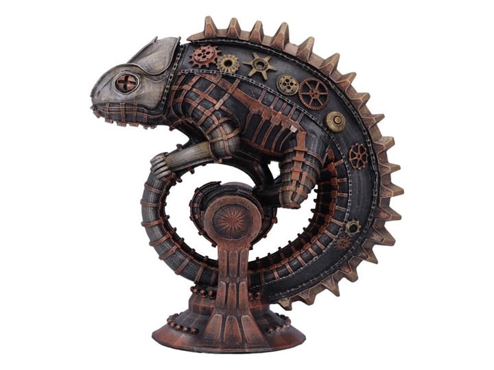 Steampunk Mechanical Chameleon Figurine Gallery Image 1