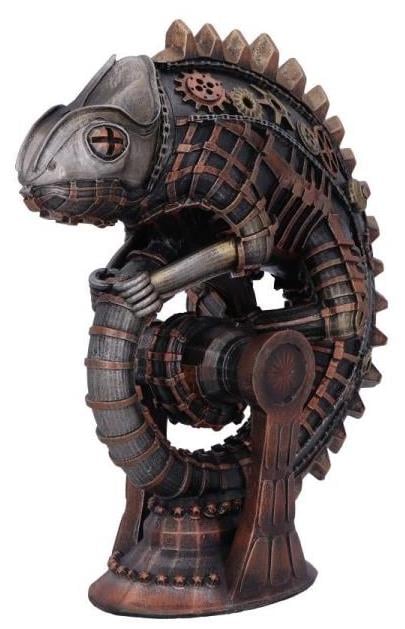 Steampunk Mechanical Chameleon Figurine Gallery Image 4