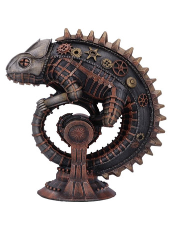 Steampunk Mechanical Chameleon Figurine Gallery Image 2