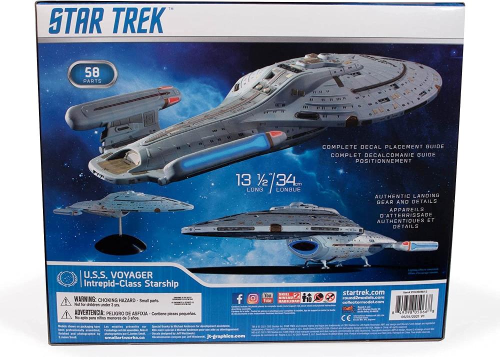 Star Trek: Voyager USS Voyager (Clear Edition) 1/1000 Scale Model Kit Gallery Image 4