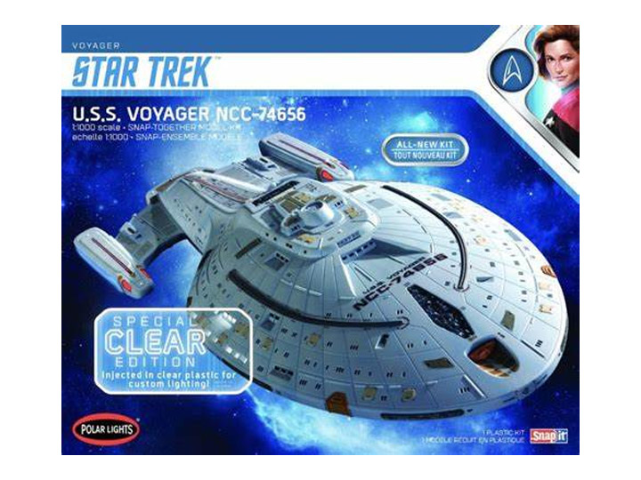 Star Trek: Voyager USS Voyager (Clear Edition) 1/1000 Scale Model Kit Gallery Image 1