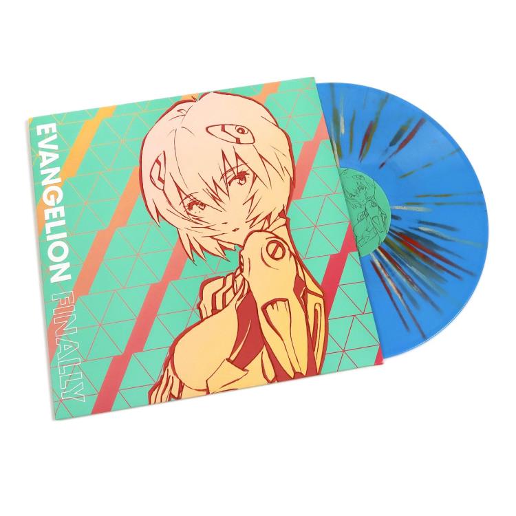 Evangelion Finally Soundtrack (Blue Rei-nbow Splatter Colored Vinyl Ver.) Limited Edition 2XLP Gallery Image 3