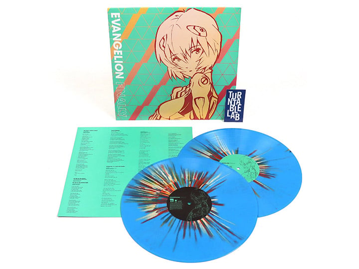 Evangelion Finally Soundtrack (Blue Rei-nbow Splatter Colored Vinyl Ver.) Limited Edition 2XLP Gallery Image 1
