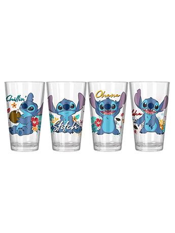 Lilo & Stitch Tropical Chillin' Ohana Set of 4 Pint Glasses Gallery Image 2