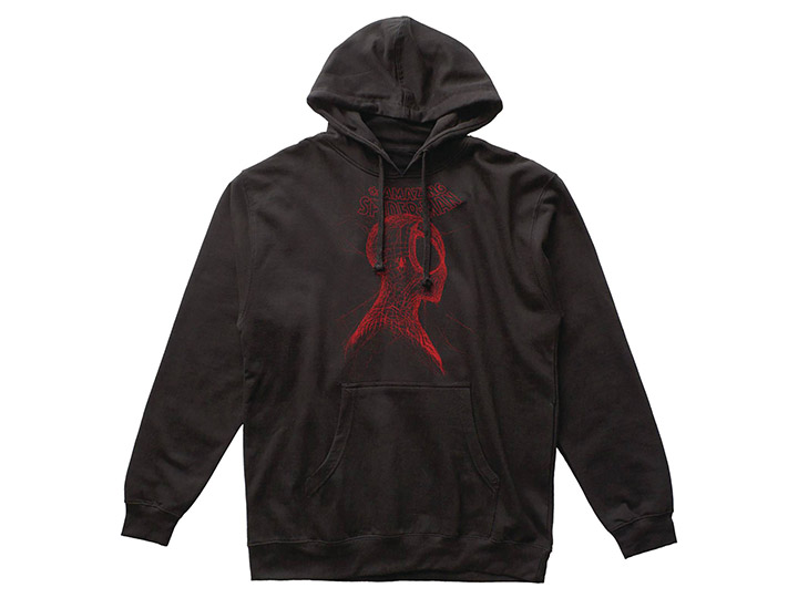 Spider-Man WebHead Black Pullover Hooded Sweatshirt Gallery Image 1