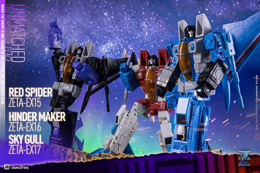 Zeta EX15 Red Spider, EX16 Thundermaker & EX17 Sky Gull Set of 3 Figures Gallery Image 83
