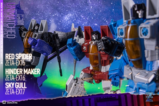 Zeta EX15 Red Spider, EX16 Thundermaker & EX17 Sky Gull Set of 3 Figures Gallery Image 81