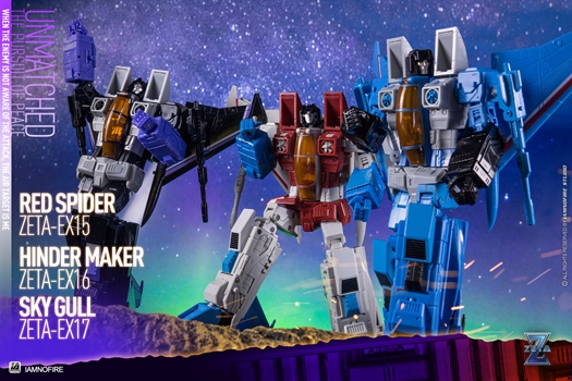 Zeta EX15 Red Spider, EX16 Thundermaker & EX17 Sky Gull Set of 3 Figures Gallery Image 82