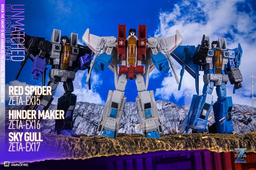 Zeta EX15 Red Spider, EX16 Thundermaker & EX17 Sky Gull Set of 3 Figures Gallery Image 80