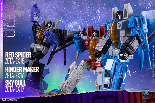 Zeta EX15 Red Spider, EX16 Thundermaker & EX17 Sky Gull Set of 3 Figures Gallery Image 84